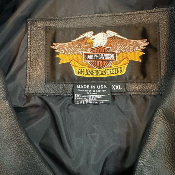 Harley-Davidson leather jacket. Black XXL - Picture 4 of 9
